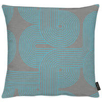 KISSENHÜLLE 46/46 cm  - Petrol/Grau, Design, Textil (46/46cm) - Apelt