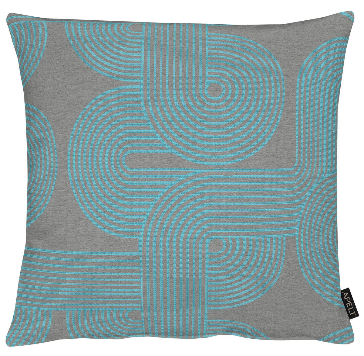 KISSENHÜLLE 46/46 cm  - Petrol/Grau, Design, Textil (46/46cm) - Apelt