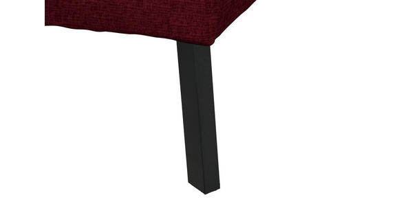 ECKSOFA in Chenille Rot 205/280 cm - Rot/Schwarz, Design, Textil/Metall (205/280cm) - Xora