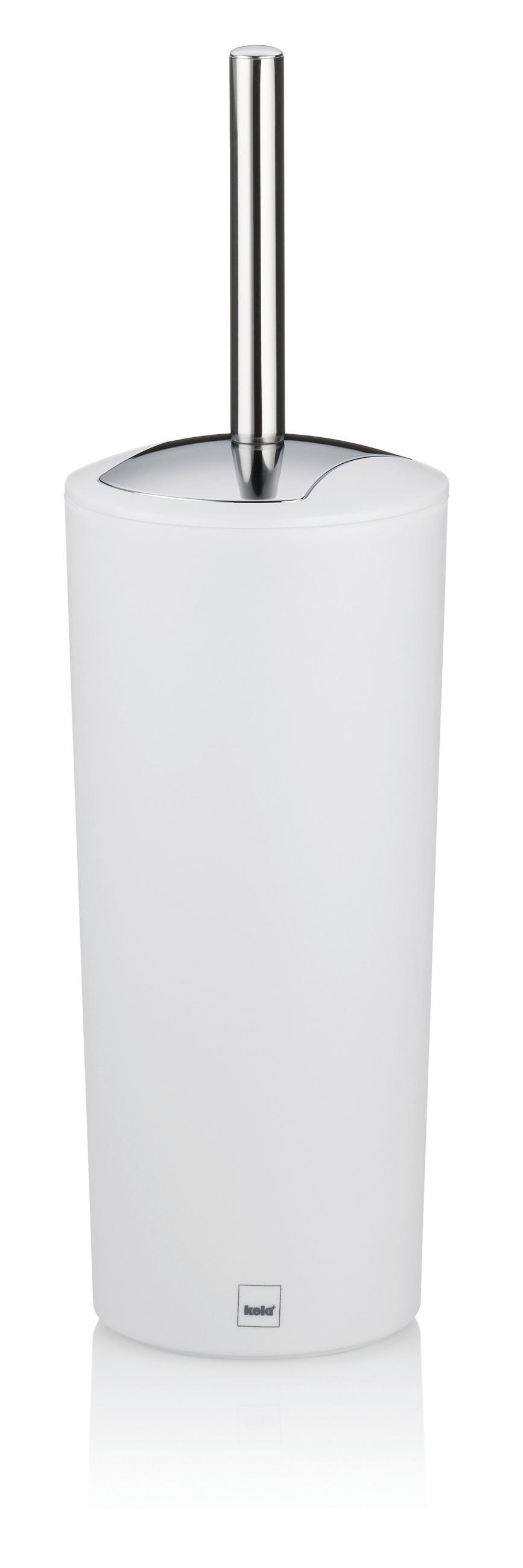WC-BÜRSTENGARNITUR in Kunststoff  Kunststoff   - Edelstahlfarben/Weiß, Basics, Kunststoff (11/36,5cm) - Kela