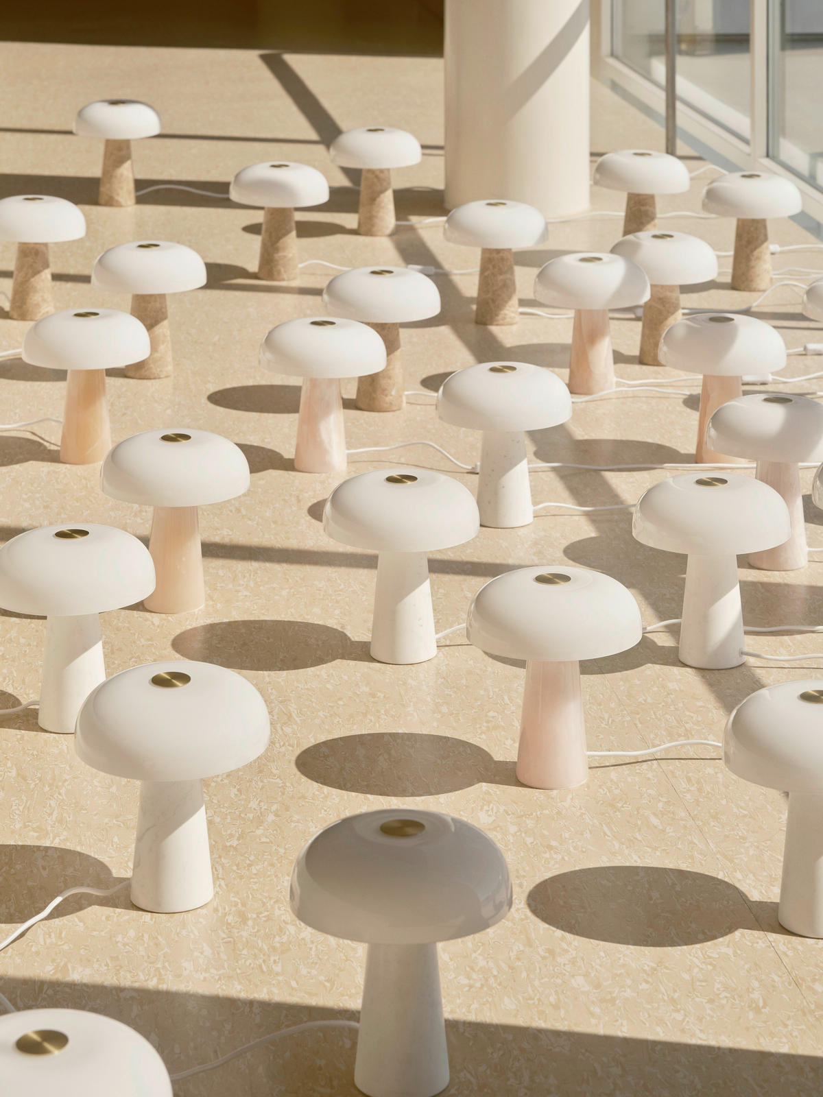 TISCHLEUCHTE 22,3/24,3 cm   - Weiß, Design, Glas/Stein (22,3/24,3cm) - Nordlux