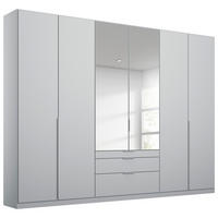 DREHTÜRENSCHRANK 271/229/54 cm,  in Silberfarben, Hellgrau, 6-türig  - Silberfarben/Hellgrau, MODERN, Holzwerkstoff (271/229/54cm) - Rauch Möbel