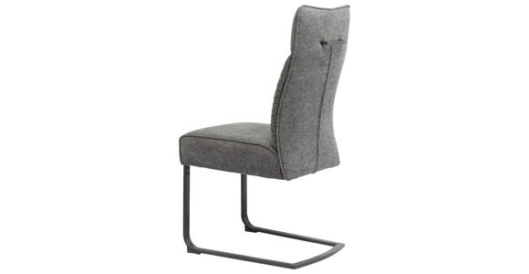 SCHWINGSTUHL in Eisen Webstoff - Schwarz/Grau, Design, Textil/Metall (44/102/64cm) - Novel