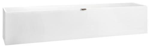HÄNGEELEMENT in Weiss   - Weiss/Edelstahlfarben, Design, Glas/Holzwerkstoff (164,6/32/29cm) - Hom`in