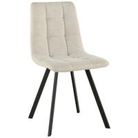 STUHL  Stoffauswahl Webstoff  Beige  - Beige/Schwarz, Design, Textil/Metall (45/88/55cm) - Carryhome