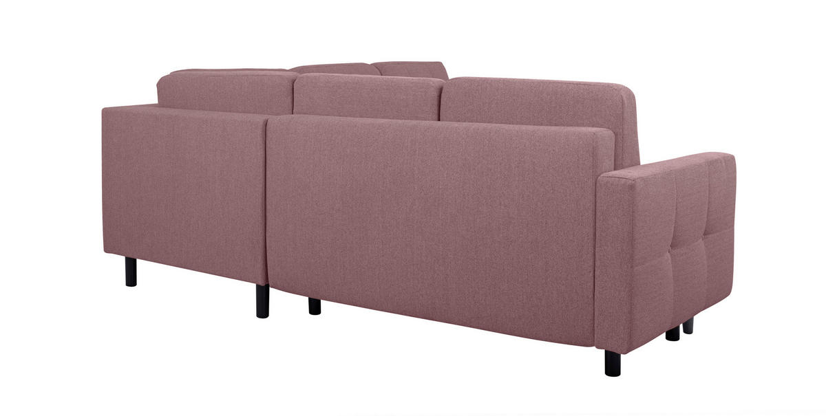 ECKSOFA in Beere  - Beere/Buchefarben, Design, Holz/Textil (242/242cm) - MID.YOU