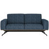 3-SITZER-SOFA Struktur Blau  - Blau/Schwarz, Design, Holz/Textil (196/85-104/95cm) - Novel