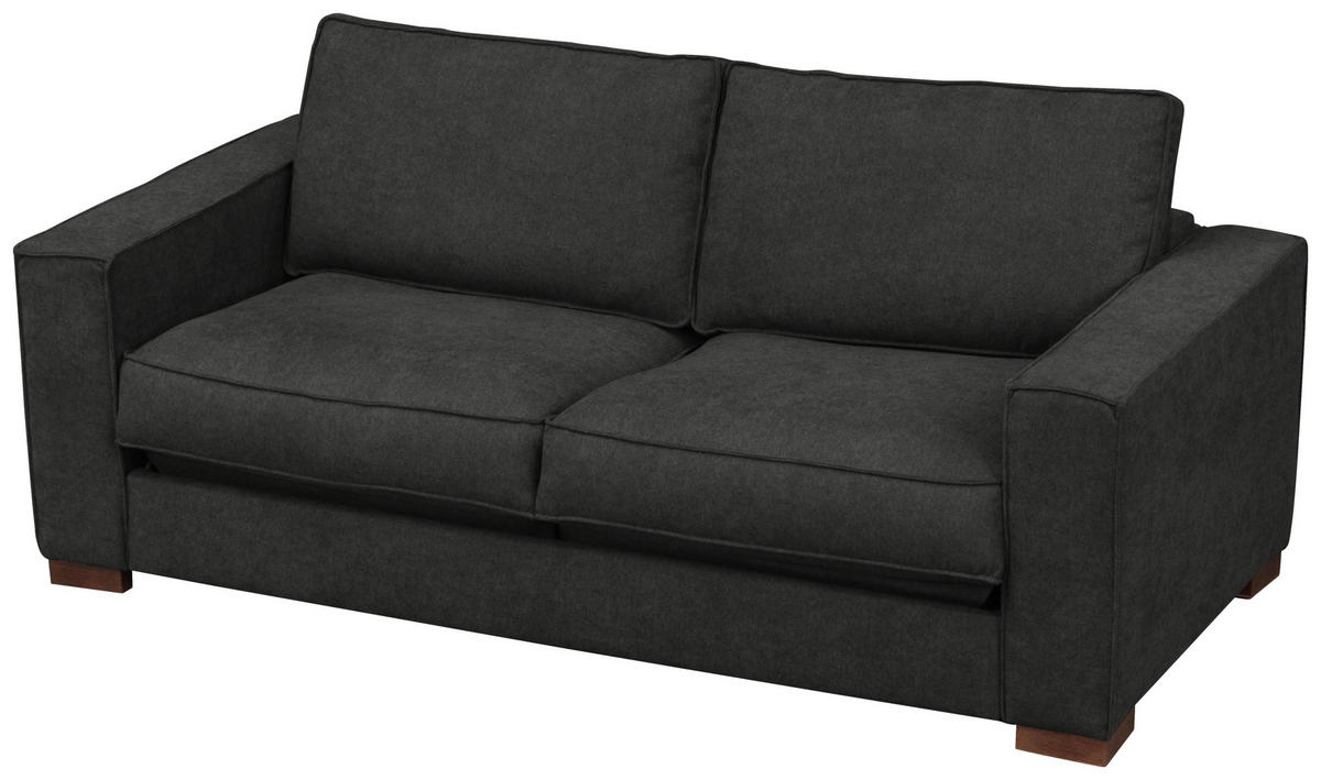 SCHLAFSOFA in Webstoff Anthrazit  - Dunkelbraun/Anthrazit, Design, Holz/Textil (203/85/99cm) - MID.YOU