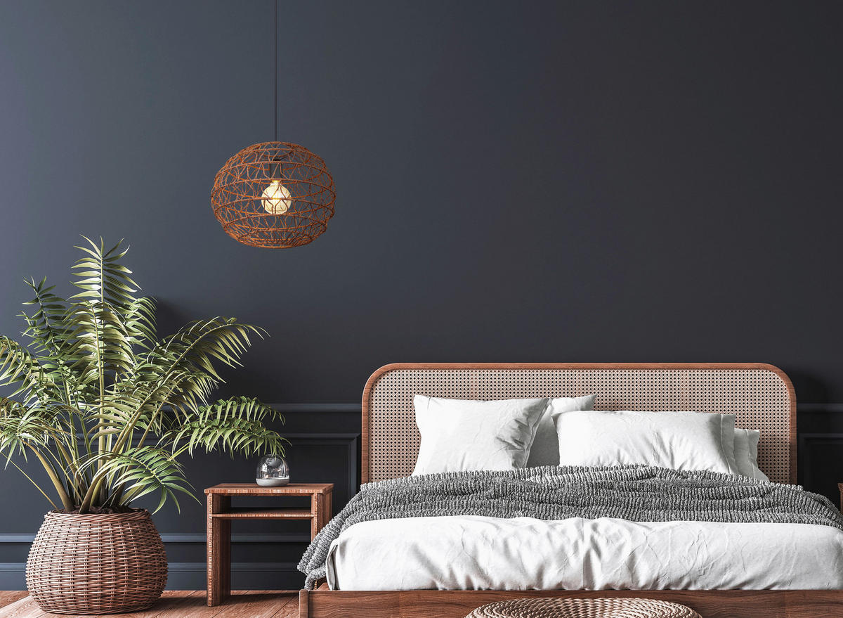 HÄNGELEUCHTE 39/120 cm    - Dunkelbraun/Schwarz, Natur, Papier/Kunststoff (39/120cm) - Globo