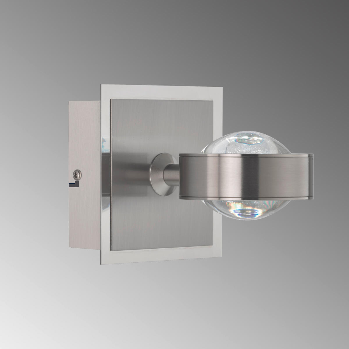 LED-WANDLEUCHTE Cluedo 12/12/12 cm   - Silberfarben, Trend, Metall (12/12/12cm) - Fischer & Honsel