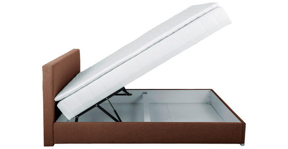 BOXBETT 90/200 cm in Braun - Chromfarben/Braun, KONVENTIONELL, Kunststoff/Textil (90/200cm) - Carryhome