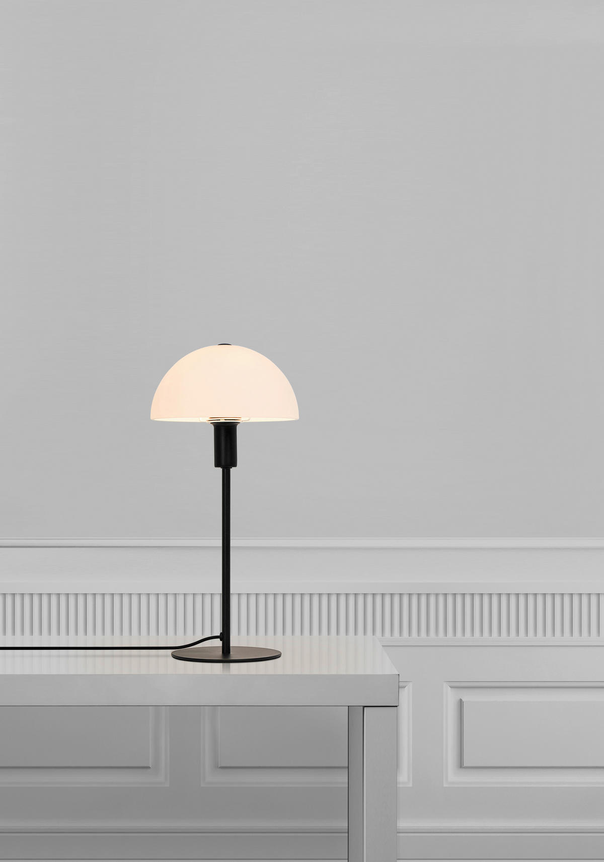 TISCHLEUCHTE 20/20/41.5 cm   - Schwarz/Weiß, Basics, Glas/Metall (20/20/41.5cm) - Nordlux