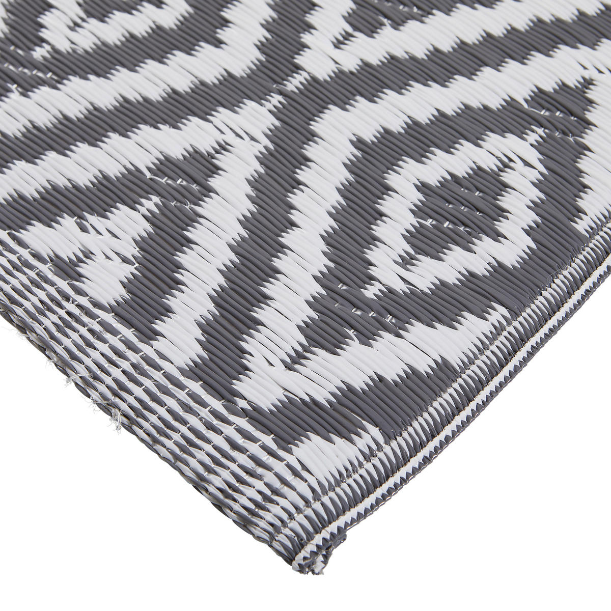OUTDOORTEPPICH 120/180 cm Ibiza Grau, Weiß  - Weiß/Grau, Trend, Textil (120/180cm) - Boxxx