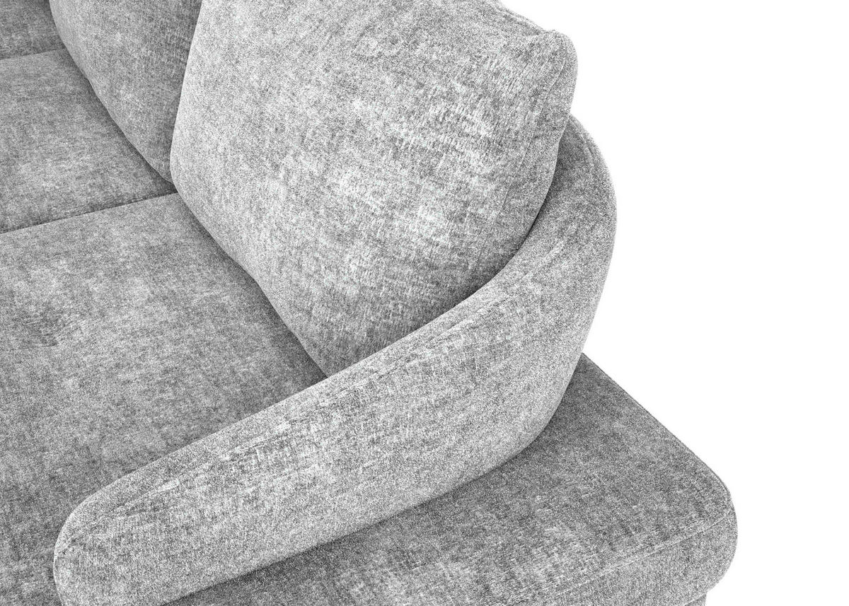 ECKSOFA in Webstoff Grau  - Schwarz/Grau, Konventionell, Textil/Metall (183/293cm) - Carryhome