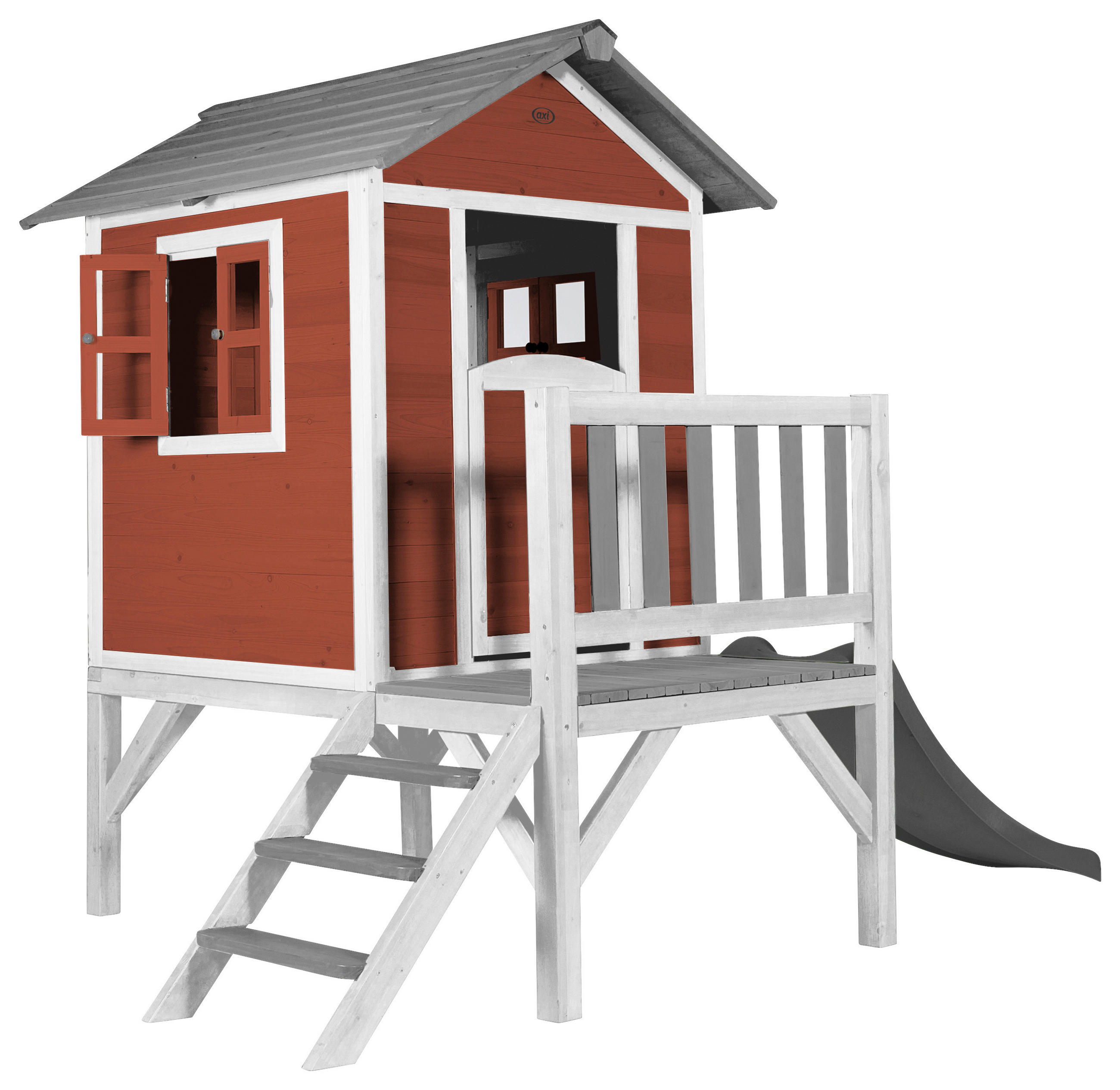 XXXLutz Spielhaus Grau, Rot, Weiß 240x189x167 cm