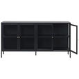 SIDEBOARD Schwarz 170/85/40 cm - Goldfarben/Schwarz, Trend, Glas/Metall (170/85/40cm) - Xora