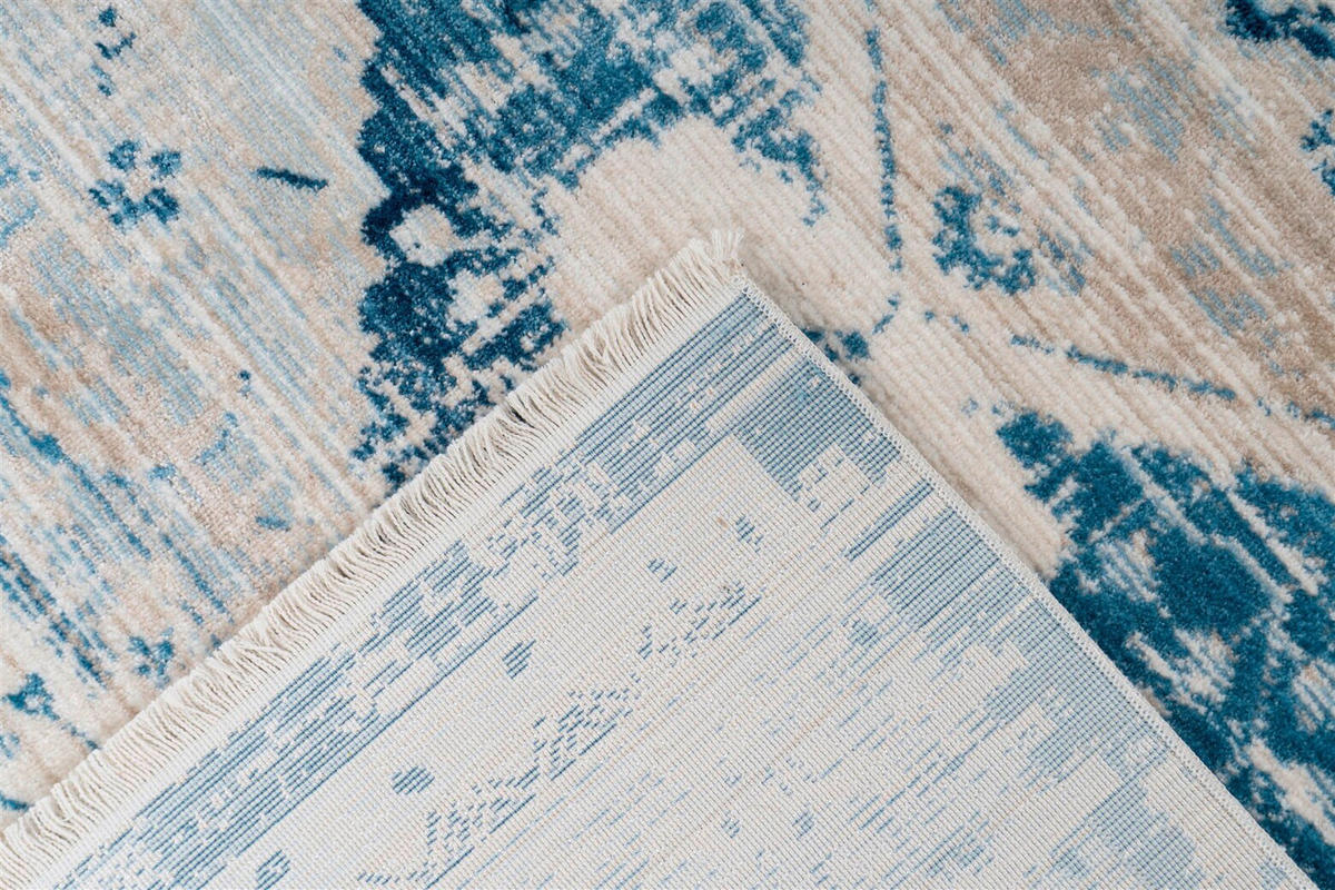 VINTAGE KOBEREC, 160/230 cm modrá, krémová - modrá/krémová, Basics, textil (160/230cm) - Kayoom