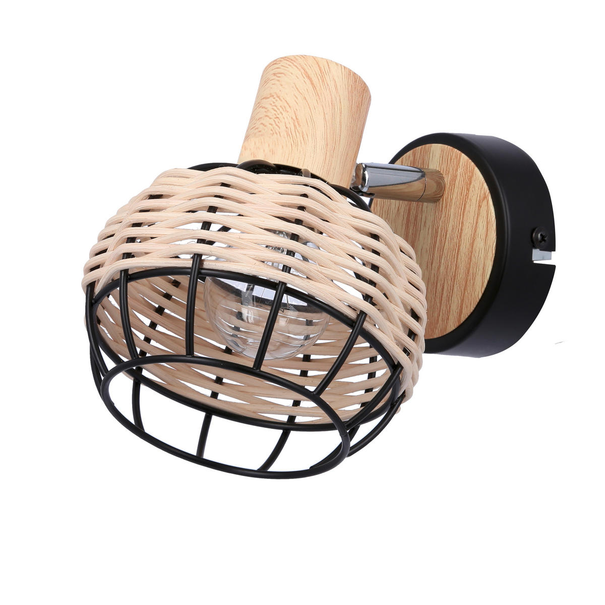 STRAHLER Tajga 18/12/14 cm   - Schwarz, Natur, Holz/Metall (18/12/14cm)