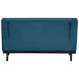 SCHLAFSOFA Samt Dunkelblau  - Schwarz/Dunkelblau, Design, Holz/Textil (143/82/91cm) - Carryhome