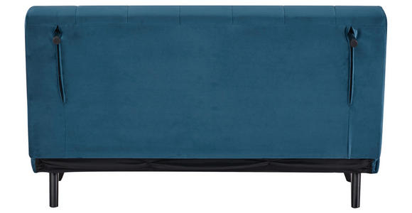 SCHLAFSOFA Samt Dunkelblau - Schwarz/Dunkelblau, Design, Holz/Textil (143/82/91cm) - Carryhome