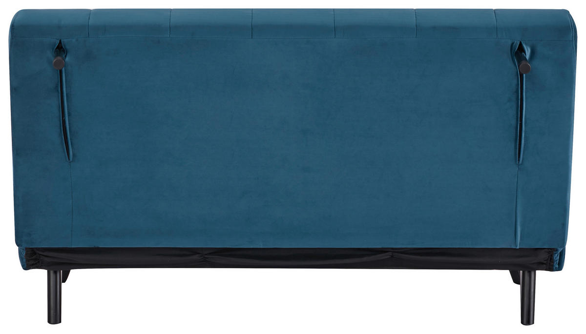 SCHLAFSOFA Samt Dunkelblau  - Schwarz/Dunkelblau, Design, Holz/Textil (143/82/91cm) - Carryhome