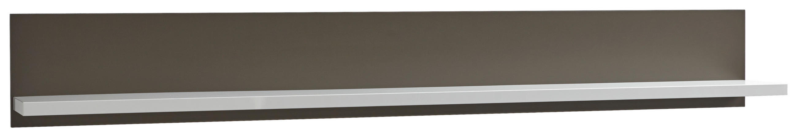 WANDBOARD in 184/25/22 cm Grau, Weiß Hochglanz - Weiß Hochglanz/Grau, Design, Holzwerkstoff (184/25/22cm) - Livetastic