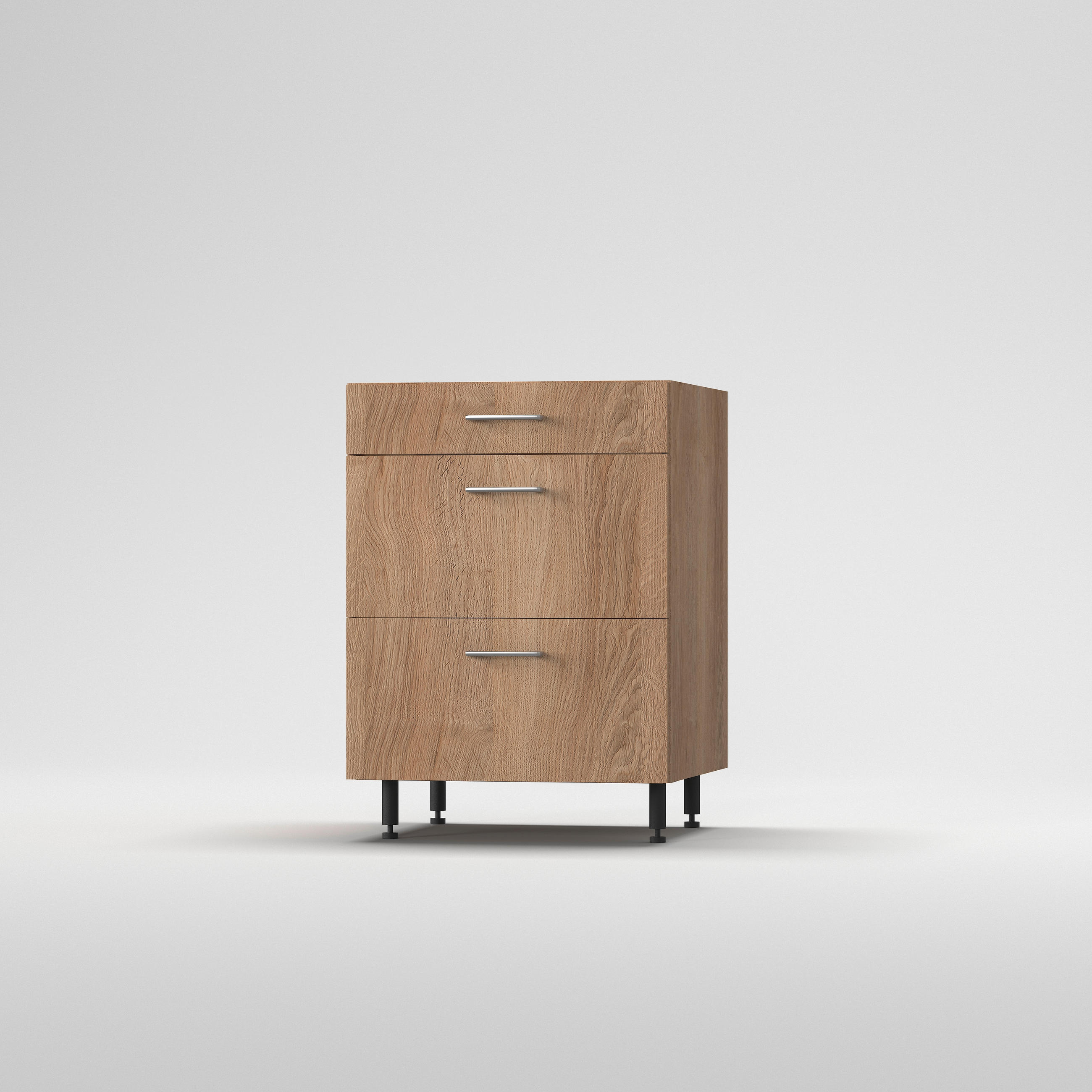 KONYHAI ALSÓSZEKRÉNY - tölgyfa, Basics, fa (60/87/56cm) - Carryhome