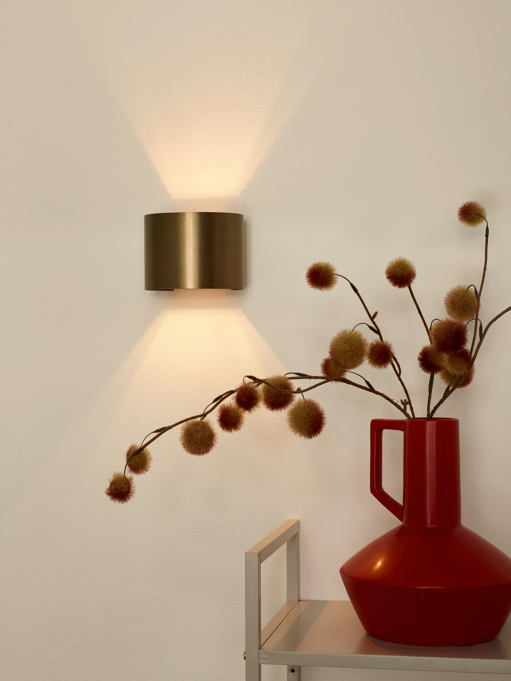 LED-WANDLEUCHTE Xio 11/13/9.7 cm - Cappuccino, Design, Metall (11/13/9.7cm) - Lucide