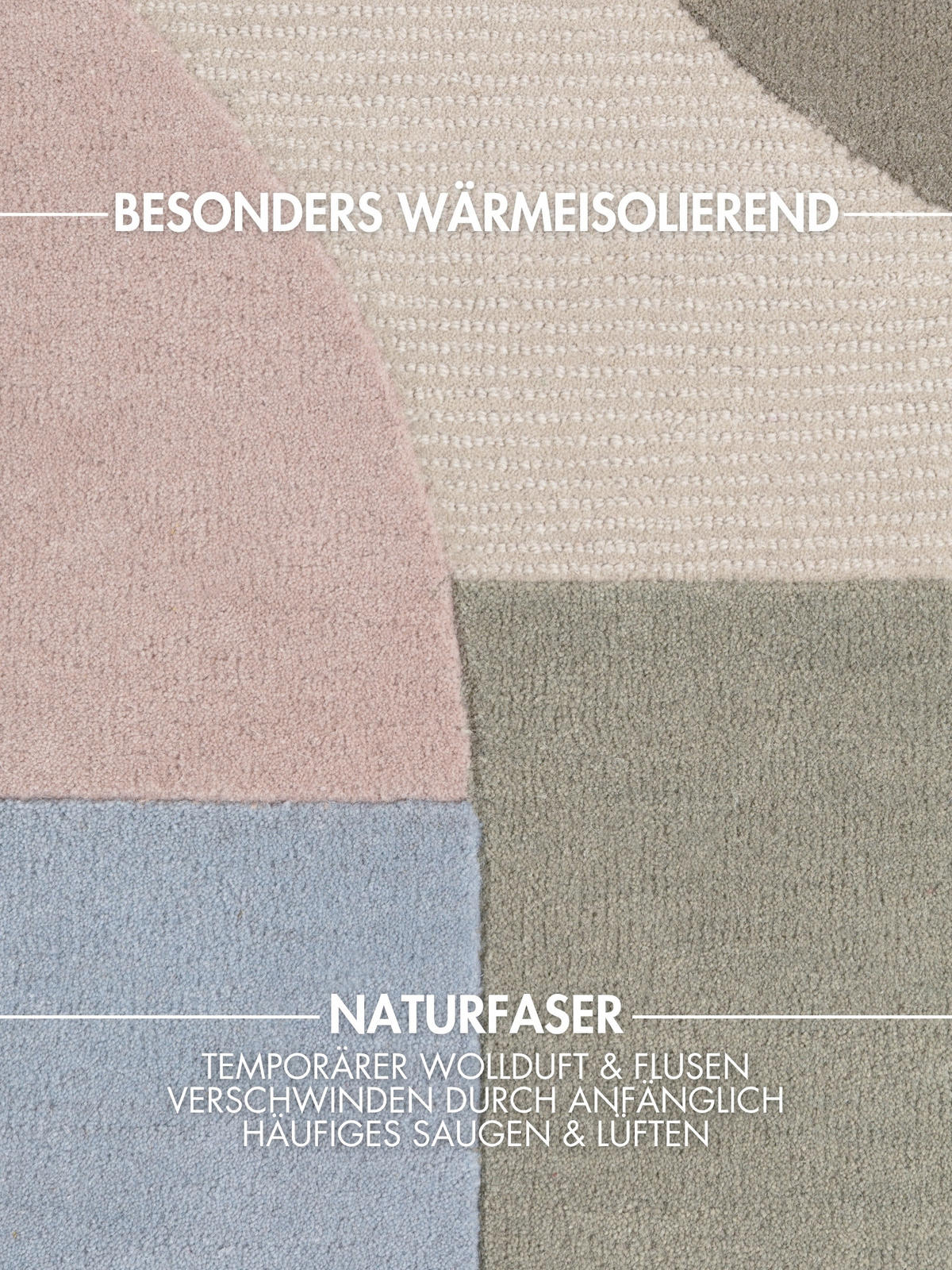 WOLLTEPPICH 160 cm Westminster Piccadilly Creme, Multicolor rund  - Multicolor/Creme, Basics, Textil (160cm) - Ted Baker