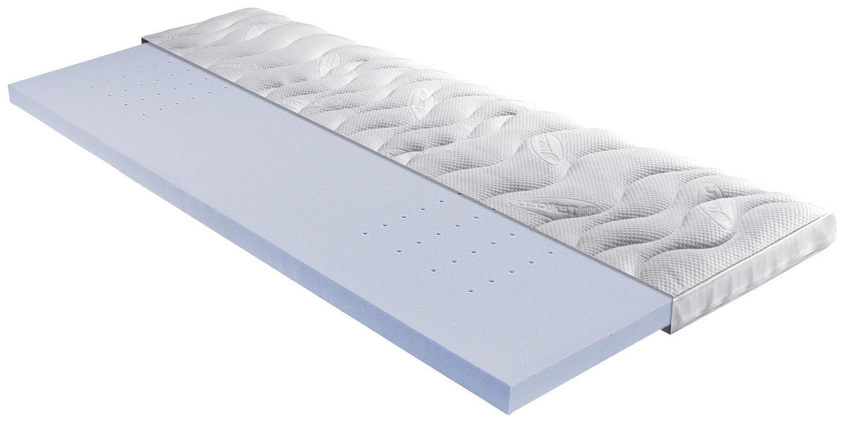 TOPPER 90/200 cm Höhe ca. 8 cm  - Weiß, KONVENTIONELL, Textil (90/200cm) - Novel