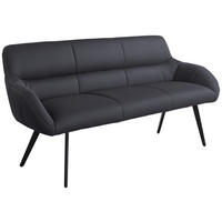 SITTBÄNK i metall, textil grå, svart  - grå/svart, Design, metall/textil (182/86/66.5cm) - Novel