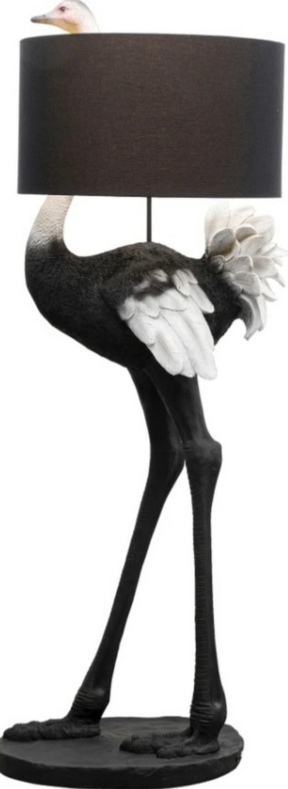 STEHLEUCHTE Landhaus 60/145,5/50 cm  - Schwarz, LIFESTYLE, Kunststoff/Textil (60/145,5/50cm) - Kare-Design