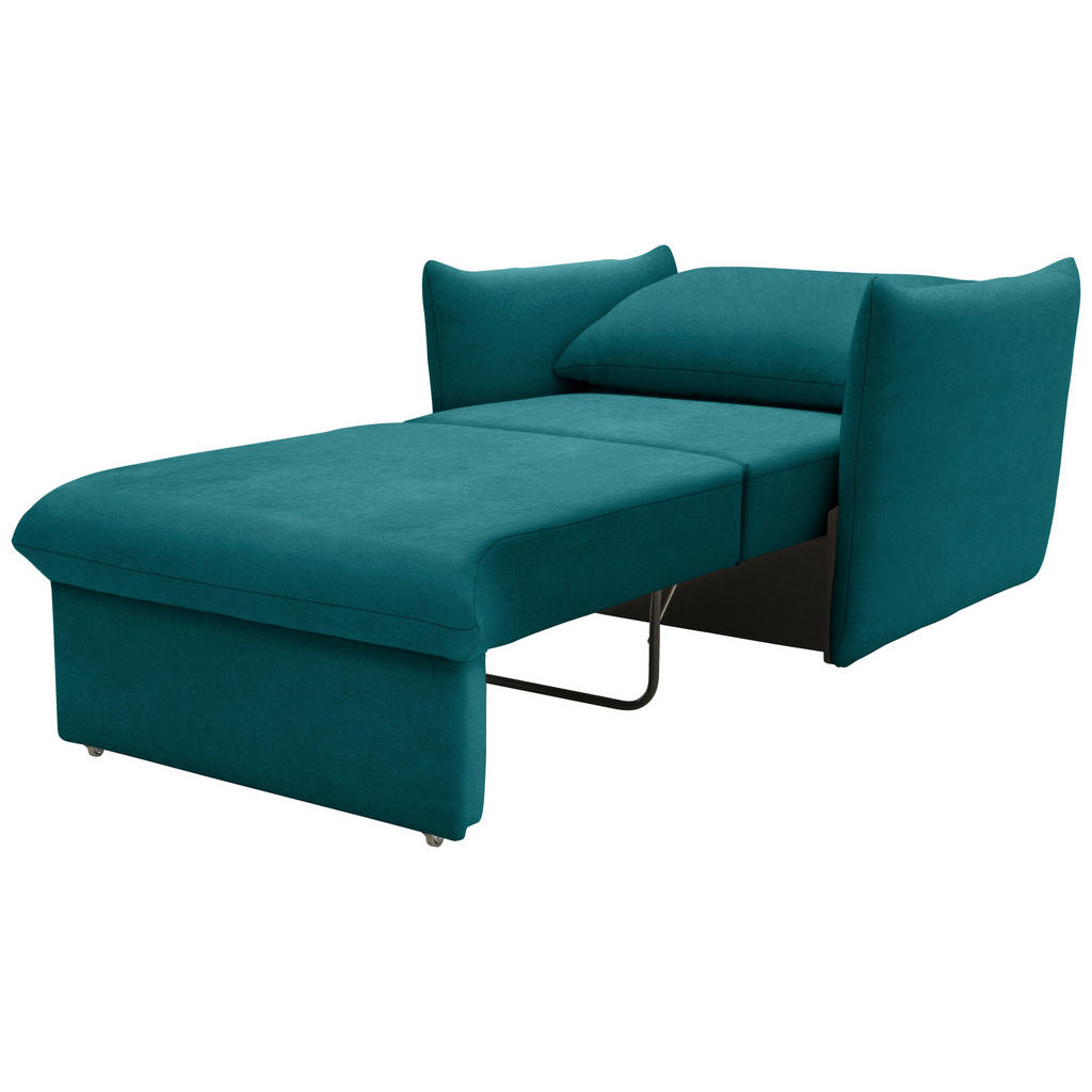Thumbnail - Looks by W.Joop Sessel Looks Xii, Petrol, Textil, Uni, Füllung: Schaumstoff, 120x100x97 cm, Made in EU, FSC Mix, Stoffau...