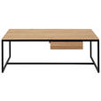 COUCHTISCH in Holz, Metall 125/75/43 cm  - Wildeiche/Schwarz, Design, Holz/Metall (125/75/43cm) - Dieter Knoll