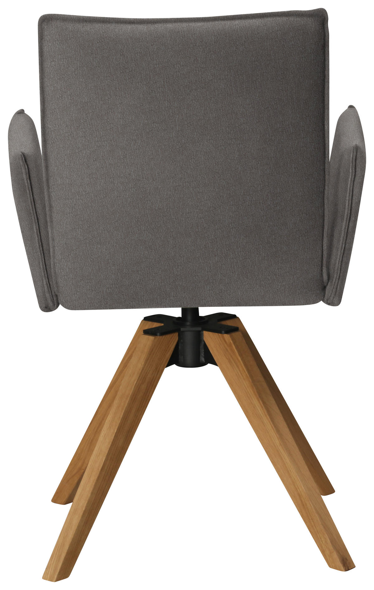 ARMLEHNSTUHL  in Lederlook  - Eichefarben/Dunkelgrau, KONVENTIONELL, Holz/Textil (64/91/61cm) - Moderano