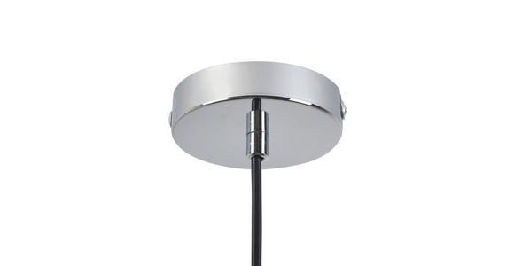 LED-HÄNGELEUCHTE 27/22-120 cm - Chromfarben/Schwarz, LIFESTYLE, Glas/Metall (27/22-120cm) - Dieter Knoll