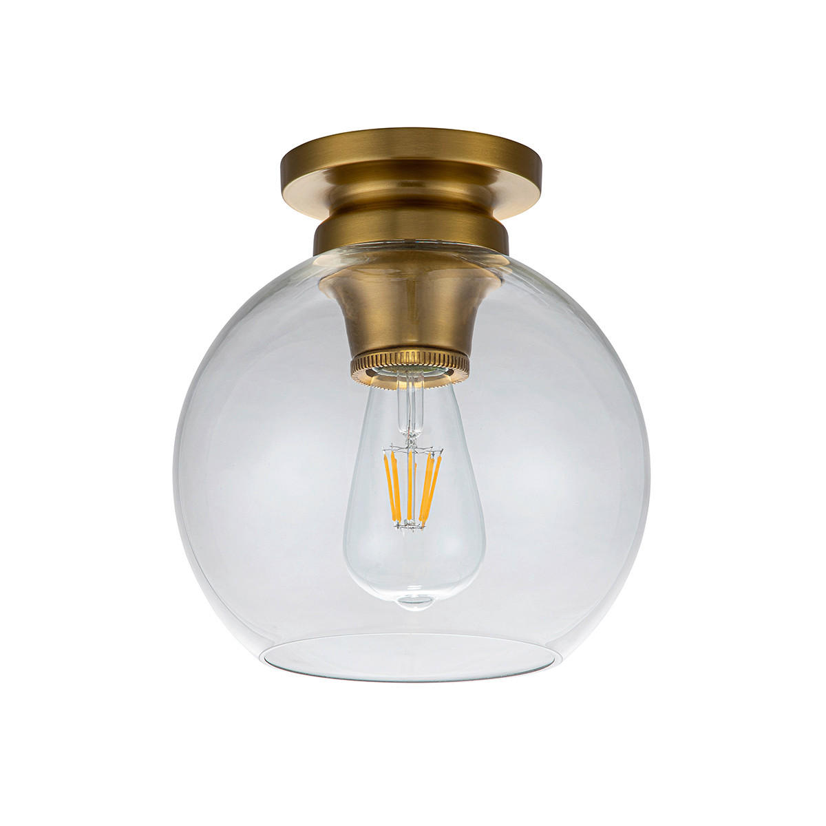 DECKENLEUCHTE  21.6/23.5 cm    - Messingfarben, Konventionell, Glas/Metall (21.6/23.5cm) - Elstead Lighting