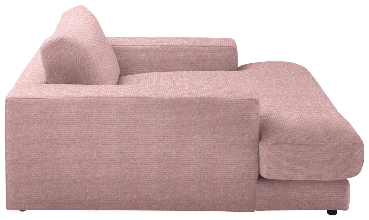 XXL-SESSEL in Chenille Rosa  - Schwarz/Rosa, Design, Kunststoff/Textil (150/86/170cm) - Lomoco