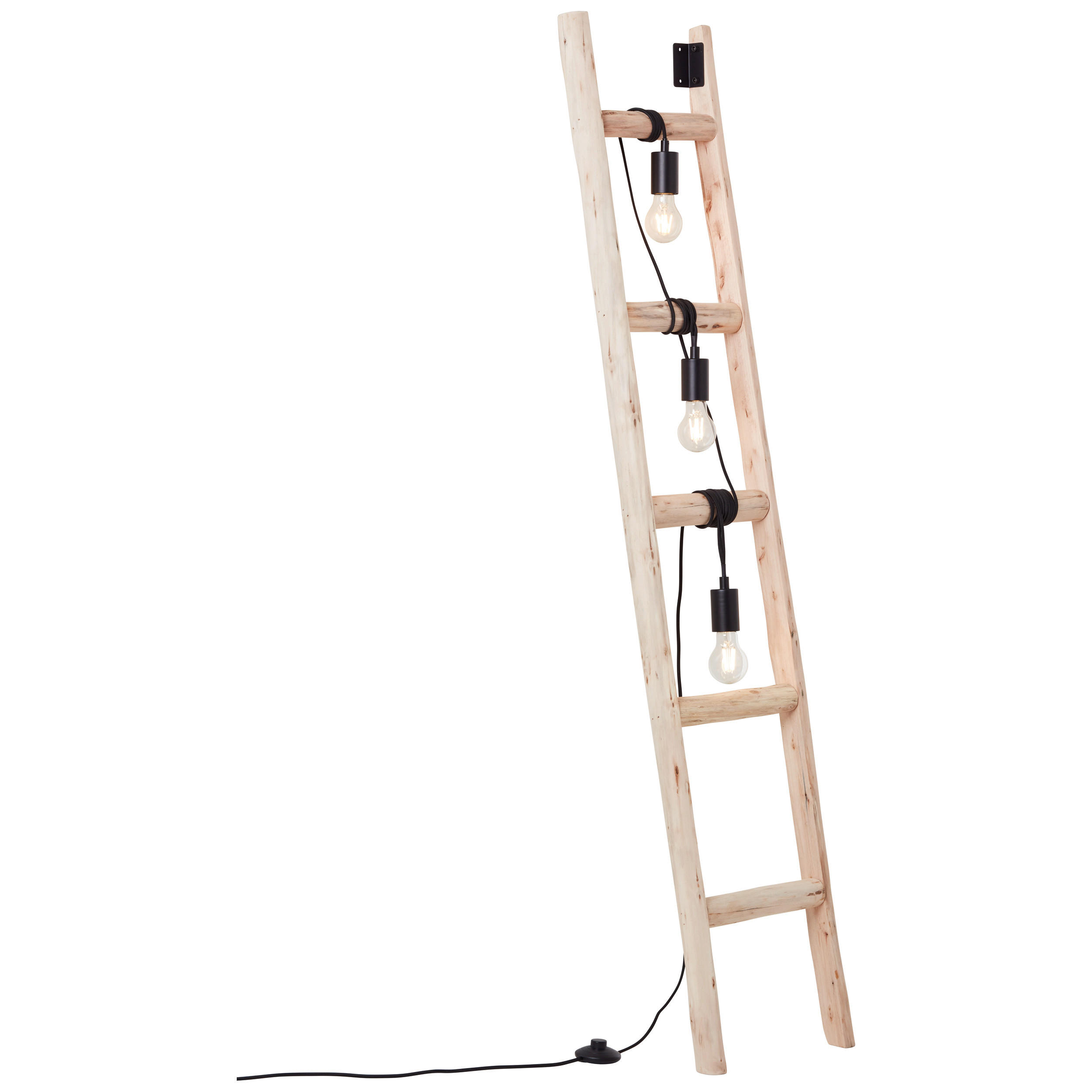 STEHLEUCHTE  32/157,5/32 cm   - Schwarz/Braun, LIFESTYLE, Holz/Metall (32/157,5/32cm) - Brilliant