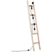 STEHLEUCHTE  32/157,5/32 cm   - Schwarz/Braun, LIFESTYLE, Holz/Metall (32/157,5/32cm) - Brilliant