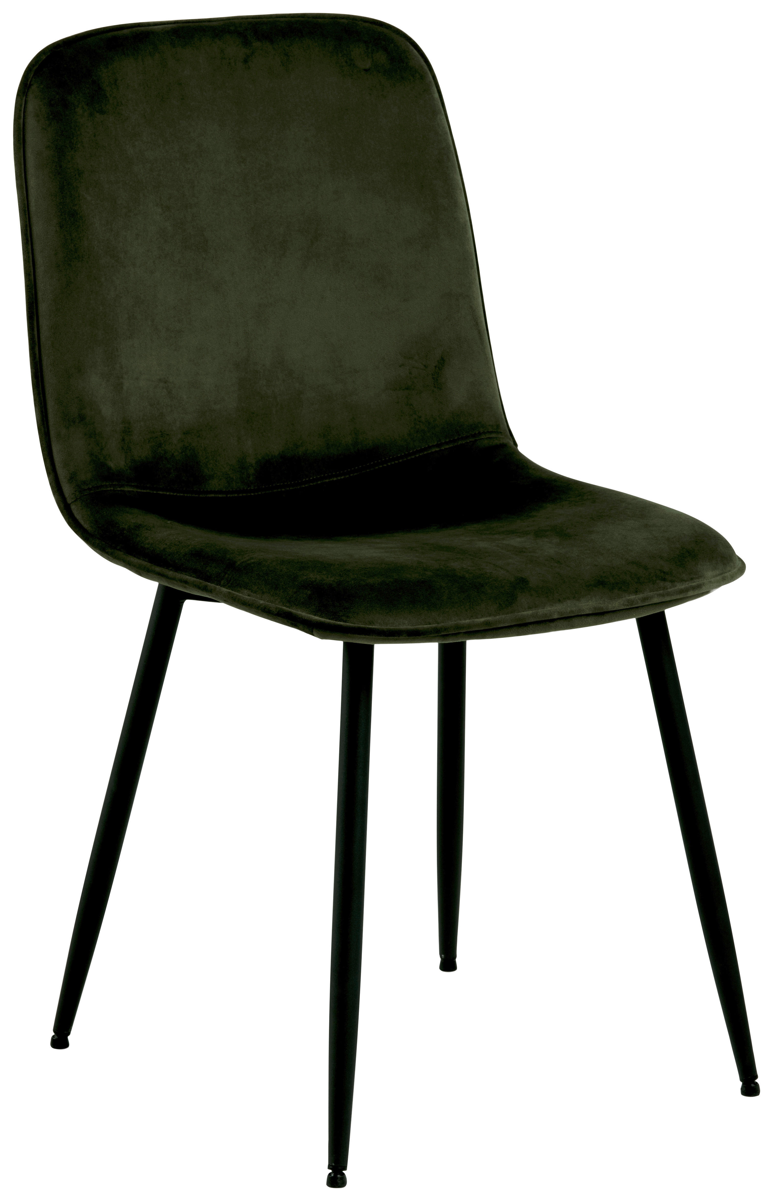 STOL  i stål sammet  - olivgrön/svart, Klassisk, metall/textil (46/86,5/56cm) - Best Price