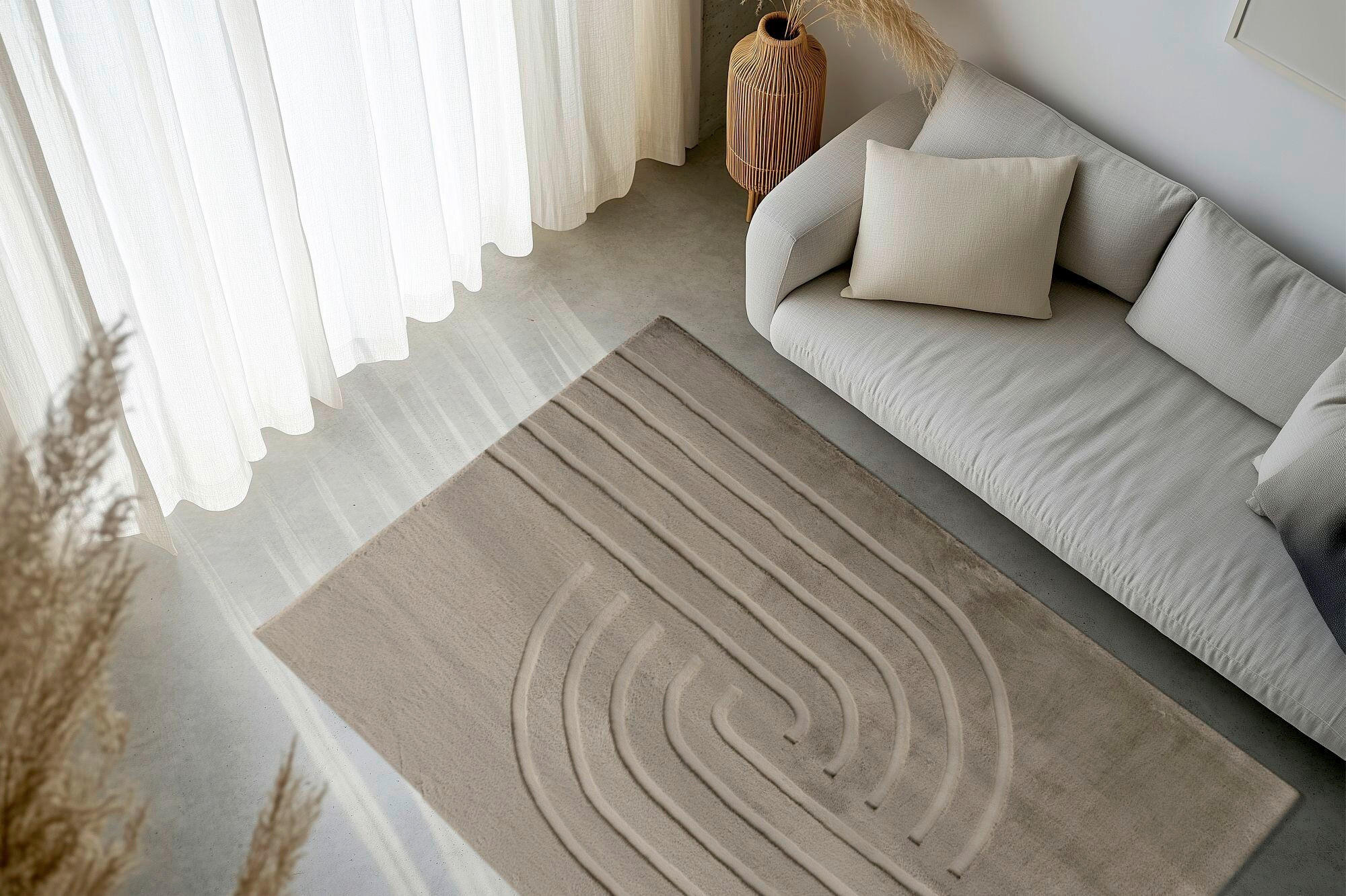 COVOR CU ȚESĂTURĂ PLATĂ My Zen Deluxe  - taupe, Basics, textil (160/230cm)