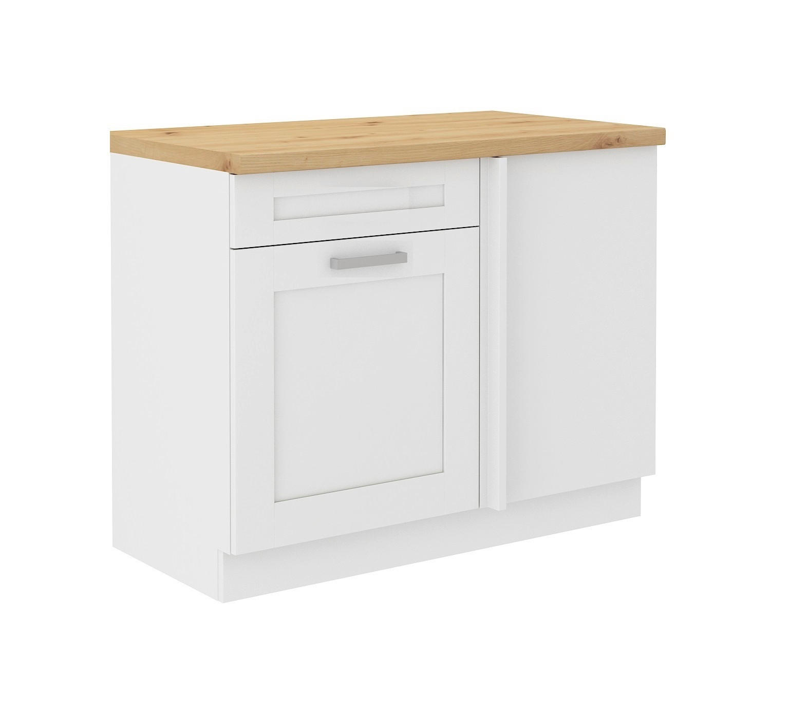 Eckunterschrank Luisa B: 110 cm Weiß