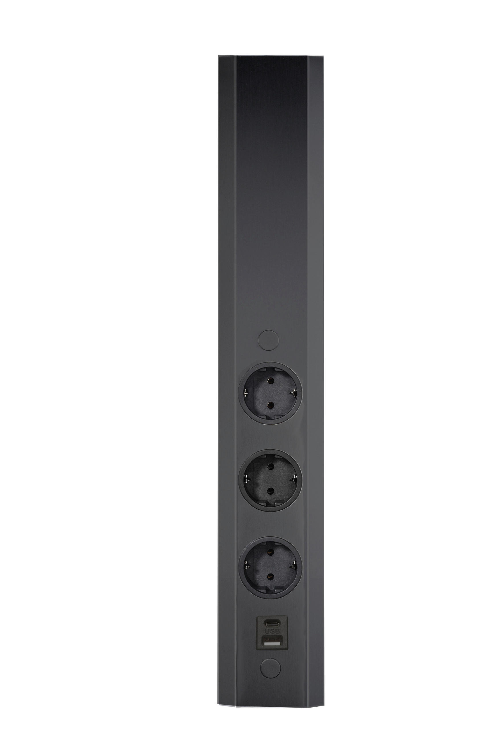 STECKDOSENELEMENT - Schwarz, Basics, Metall (51/10,5/8cm) - HKT