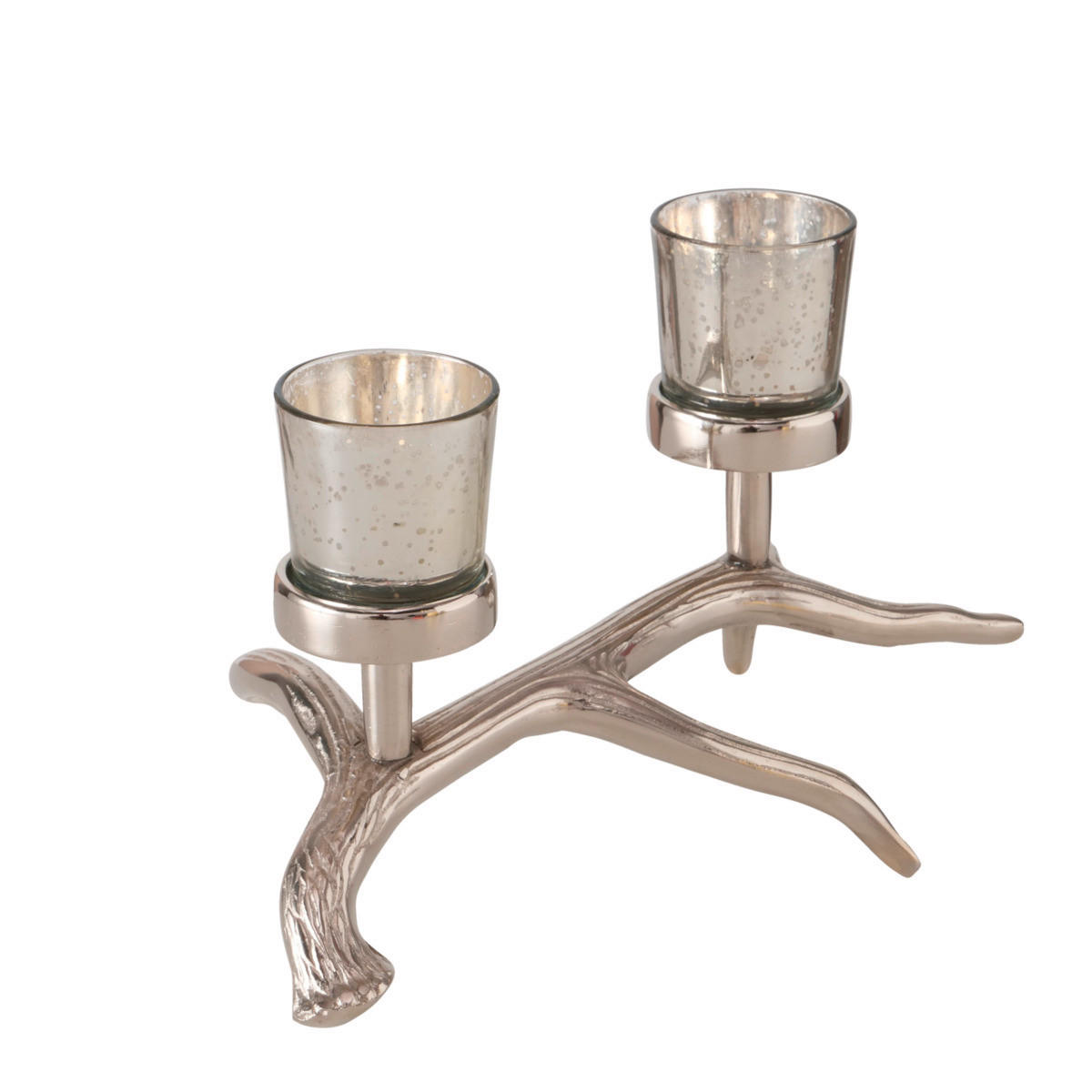 KERZENHALTER - Silberfarben, Basics, Glas/Metall (28/20/18cm) - Boltze Home