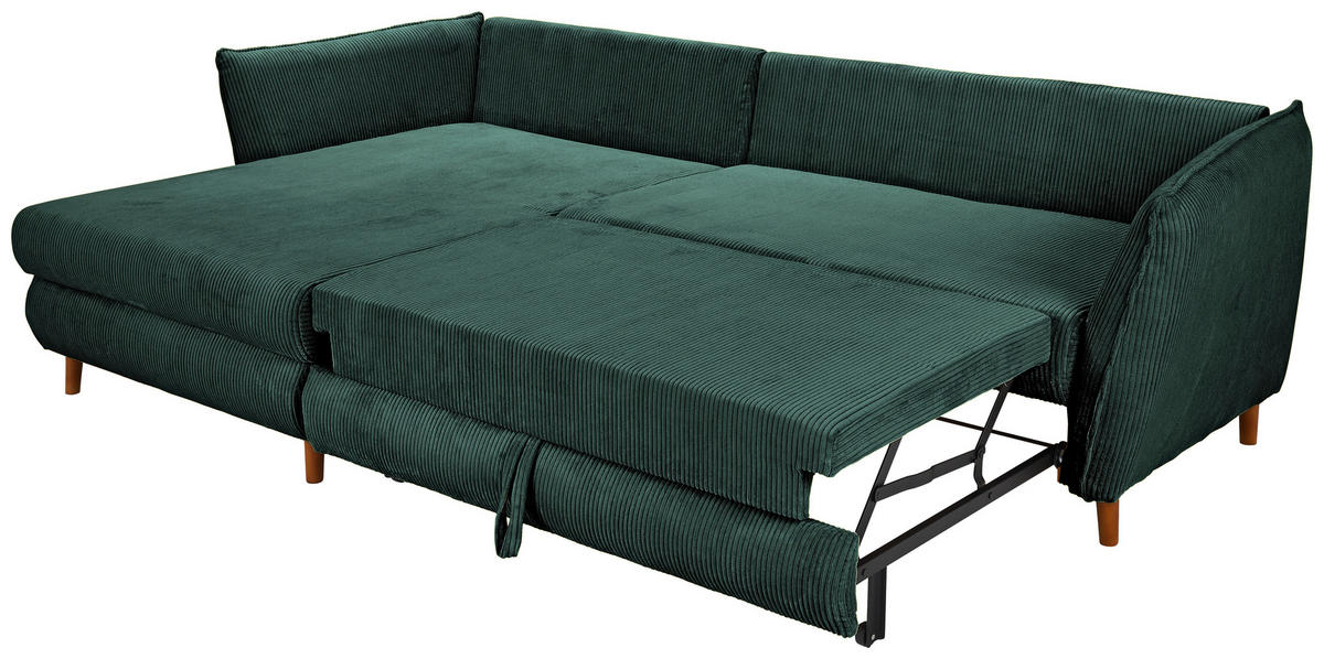 HÖRNSOFFA i manchester mörkgrön  - mörkgrön/ekfärgad, Klassisk, trä/textil (162/284cm) - MID.YOU