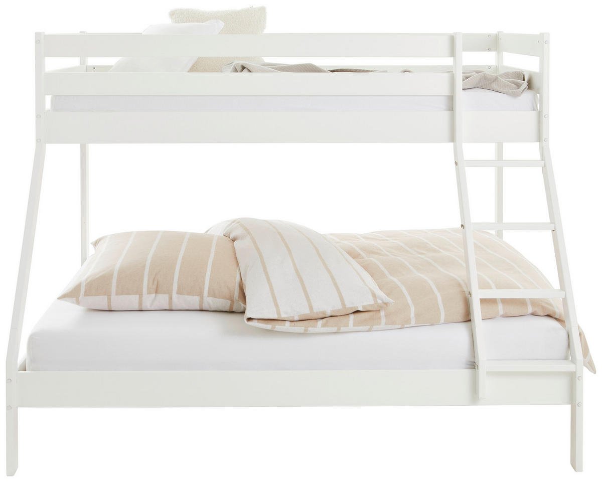ETAGENBETT - Naturfarben/Weiß, KONVENTIONELL, Holz (140/200cm) - Linea Natura