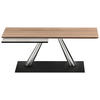 COUCHTISCH in Holz, Metall, Keramik 96-142/56/40 cm  - Eichefarben/Schwarz, Design, Glas/Holz (96-142/56/40cm) - Naos