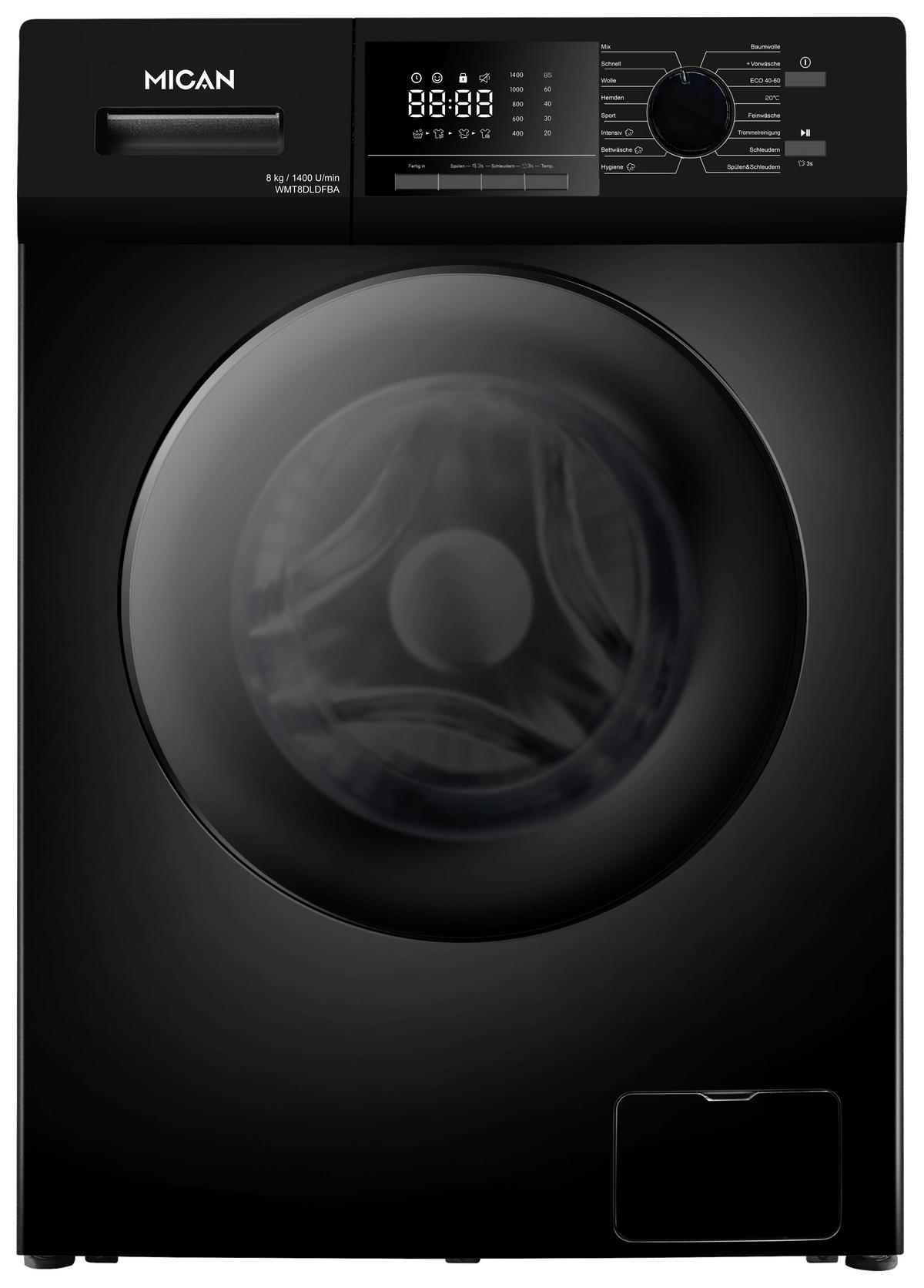 WASCHMASCHINE WMT8DLDFBA   - Schwarz, Basics, Metall (52/59,5/85cm) - Mican