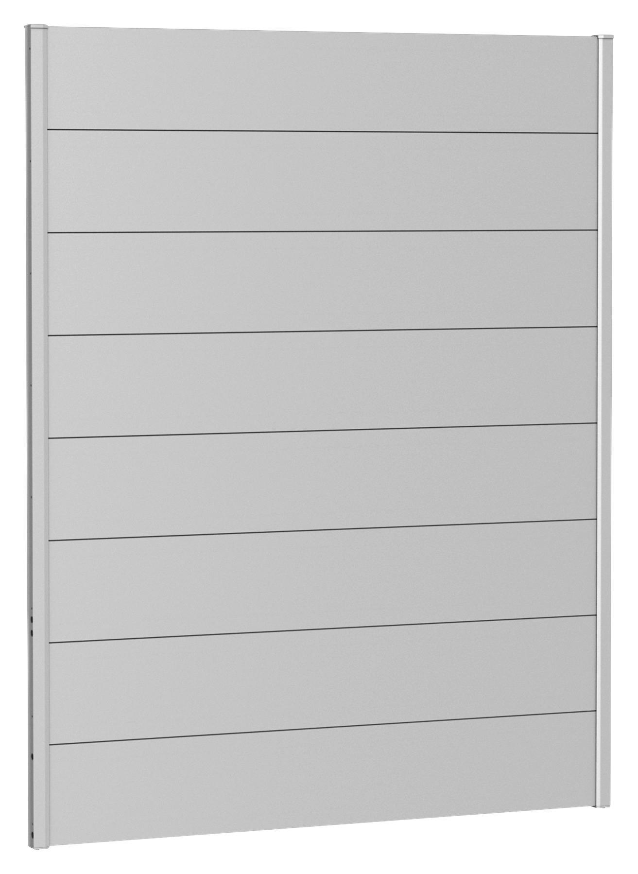 SICHTSCHUTZ - Silberfarben, Basics, Metall (145/182/4,4cm) - Biohort